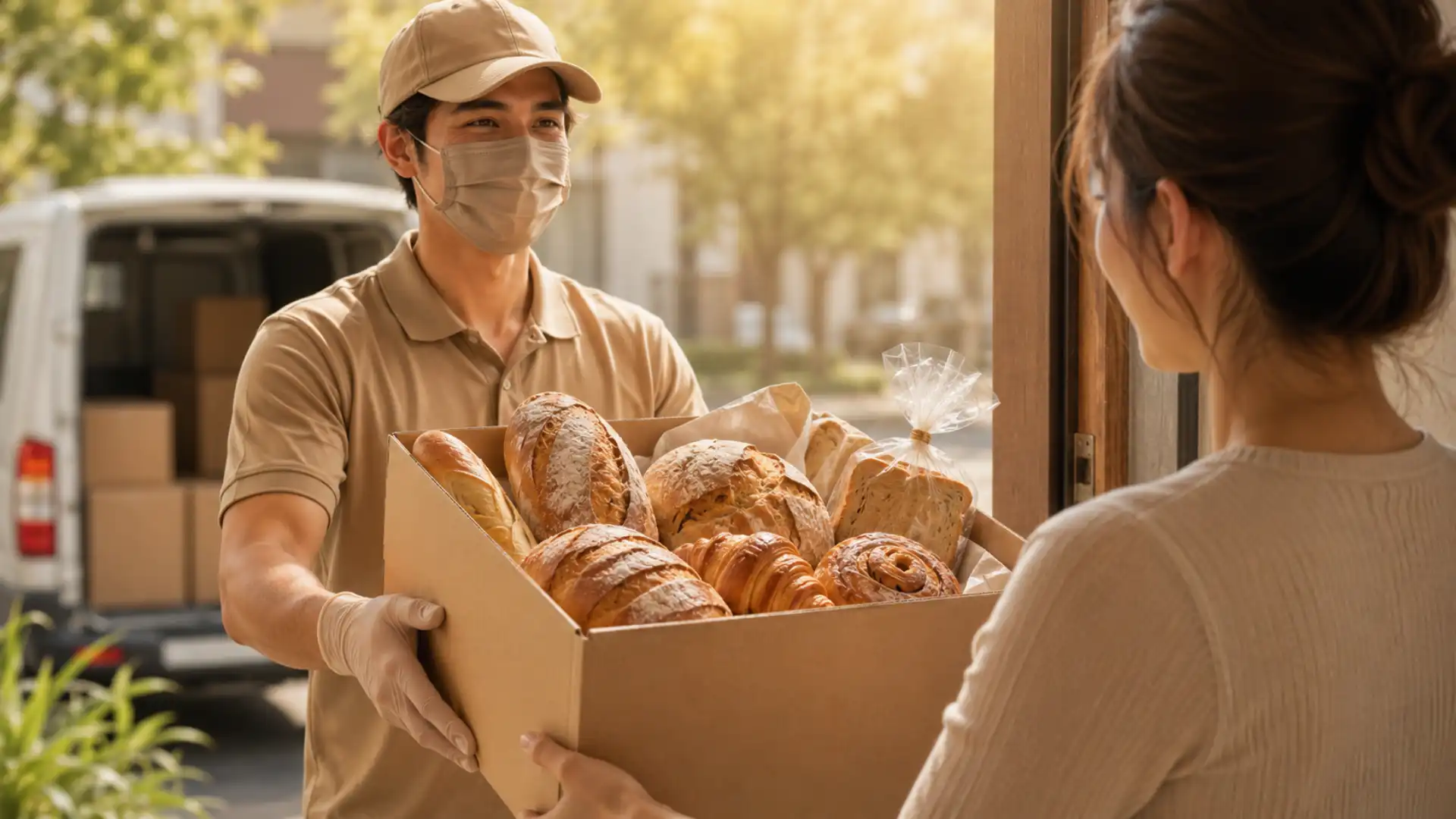 Foto pelayanan delivery bakery profesional Bunbee, dari dapur langsung ke meja Anda