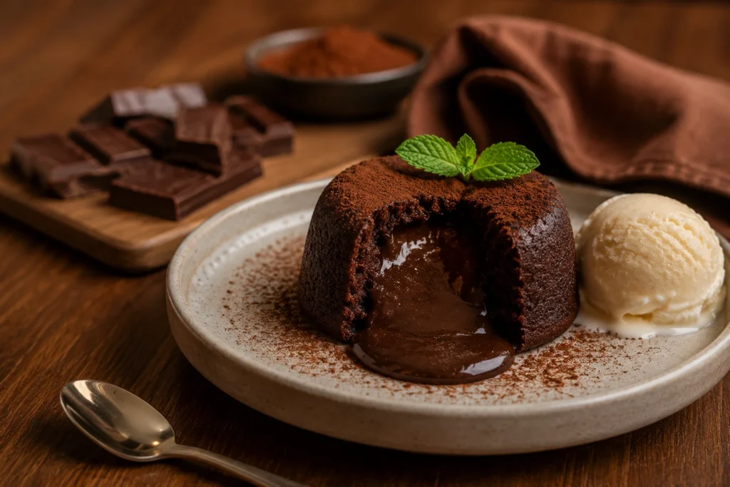 dessert lava cake