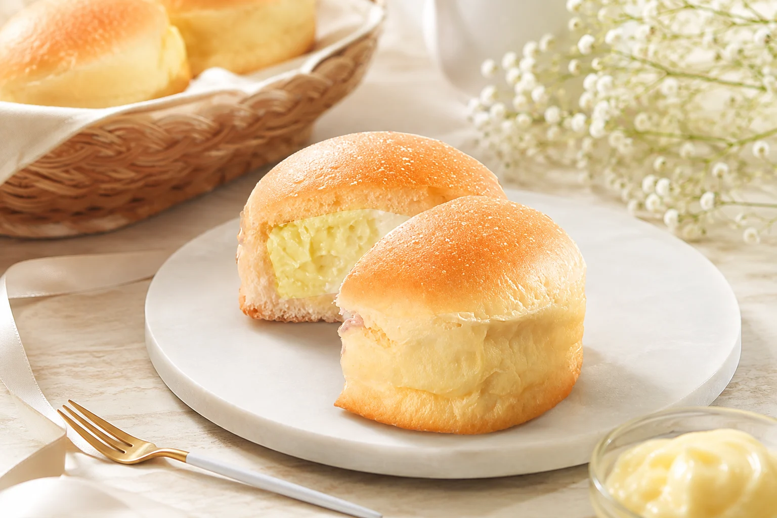 custard cream bun