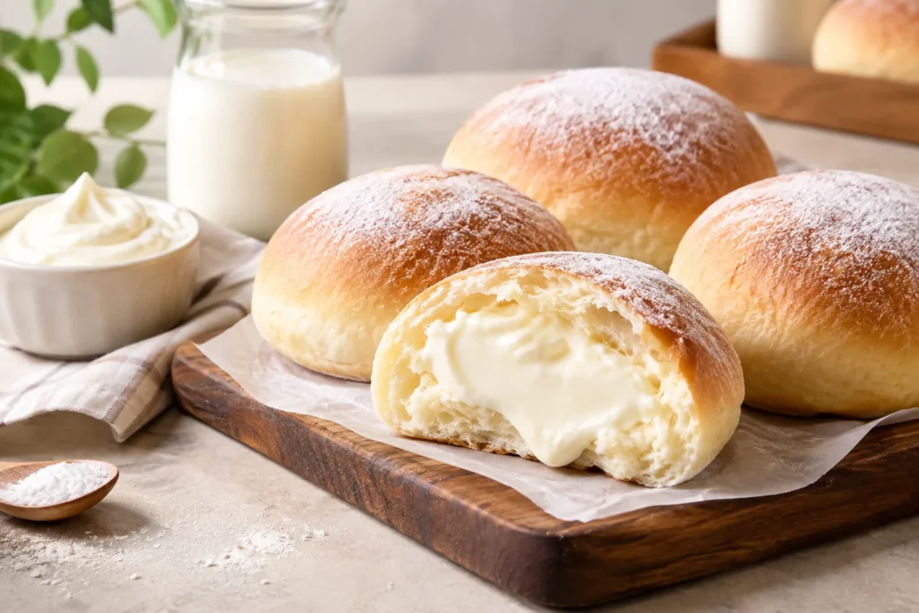 Fluffy milk bun
